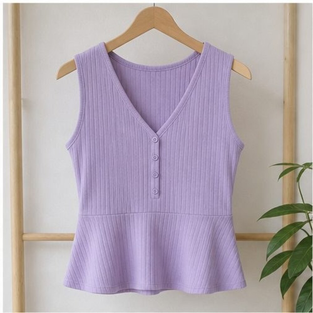 Lilac Button Blouse